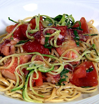 dans Is Ik heb een Engelse les Pasta Noodles with Lobster, Spaghetti Courgette, Tomato and Basil | Lakes  and Dales